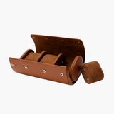 Josiah | Elegantes Leder Uhrenhalter Reiseetui für 3 Uhren