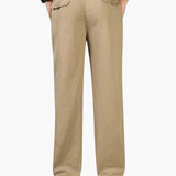 Ryan | Geradem Schnitt Freizeit Baumwolle-Hose mit Elastikbund