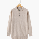 Bennett | Luxuriöser Herren Kaschmirpullover mit Polokragen & Knopfleiste