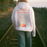 Oversize Damen-Hoodie mit Sunset-Print Let’s Watch the Sunset