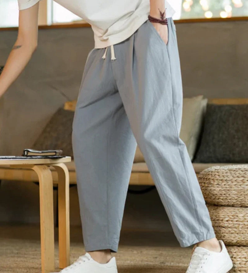 Jeremiah | Locker geschnittene Plissee-Sommerhose mit Kordelzug