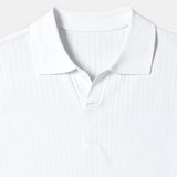 Geripptes Herren-Poloshirt mit kurzen Ärmeln – Elegant & Zeitlos