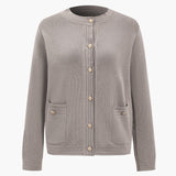 Rosina | Klassisches Strick-Zweiteiler-Set mit Cardigan & Wide-Leg-Hose