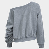 Lilli | Trendiges Zweiteiler-Set mit One-Shoulder-Sweatshirt & Minirock