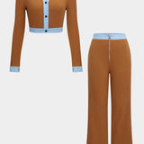 Lara | Modernes Zweiteiler-Set mit Hemd & Wide-Leg-Hose