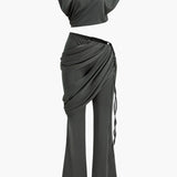 Sasha | Elegantes Zweiteiler-Set mit drapierten Details