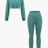 Naya | Sportliches Zweiteiler-Set mit Cropped-Jacke & Leggings