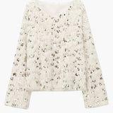 Wilhelmine | Glamouröser Glitzer-Strickpullover für Damen