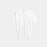 Herren-Strickshirt mit vertikaler Rippstruktur – Leichtes Oberteil für den Sommer