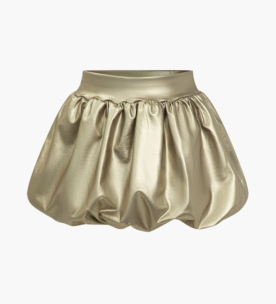 Cordula | Extravaganter Ballon-Minirock aus Kunstleder mit elastischem Bund