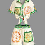 Denise | Elegantes Zweiteiler-Set mit Print-Design