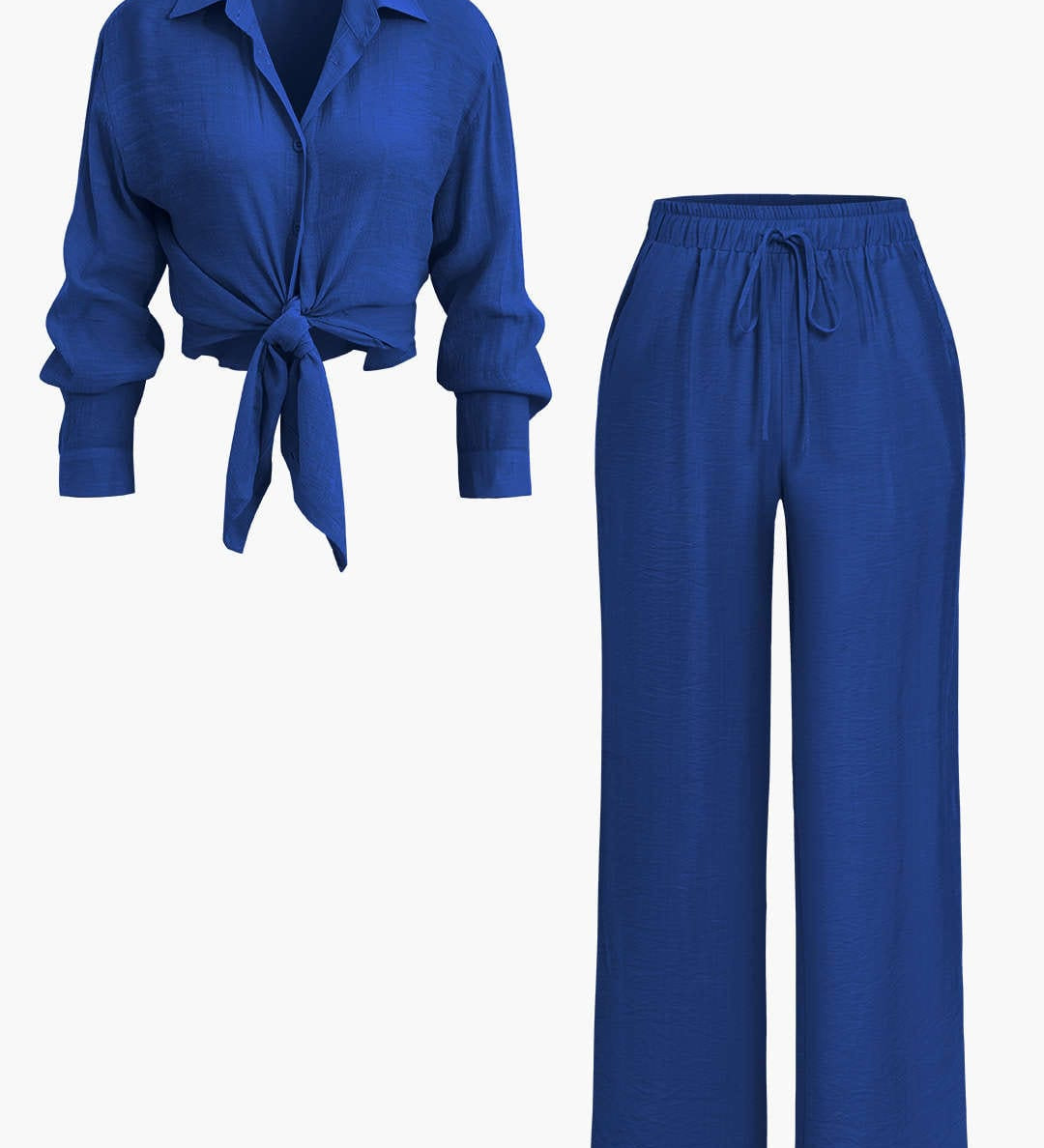 Amber | Luftiges Zweiteiler-Set mit Bluse und weiter Hose