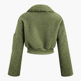 Misha | Teddy-Zweiteiler mit Cargohose & Cropped-Jacke