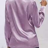 Irene | Elegantes Satin-Hemd mit langen Ärmeln für Damen