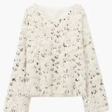 Wilhelmine | Glamouröser Glitzer-Strickpullover für Damen