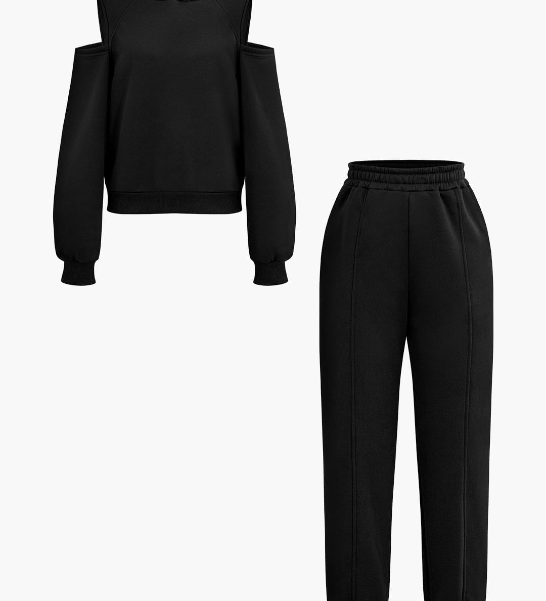 Evangeline | Sportliches Hoodie-Set mit Cut-Outs