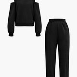 Evangeline | Sportliches Hoodie-Set mit Cut-Outs