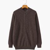 Wesley | Rippenstrick Reißverschluss Kaschmir Strickjacke für Männer