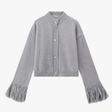 Manon | Strickjacke mit Knöpfen und Federärmeln