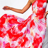 Liselotte | Elegantes One-Shoulder-Blumenkleid – Farbenfroher Chic für besondere Anlässe