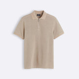 Modernes Strick-Poloshirt mit Reißverschluss