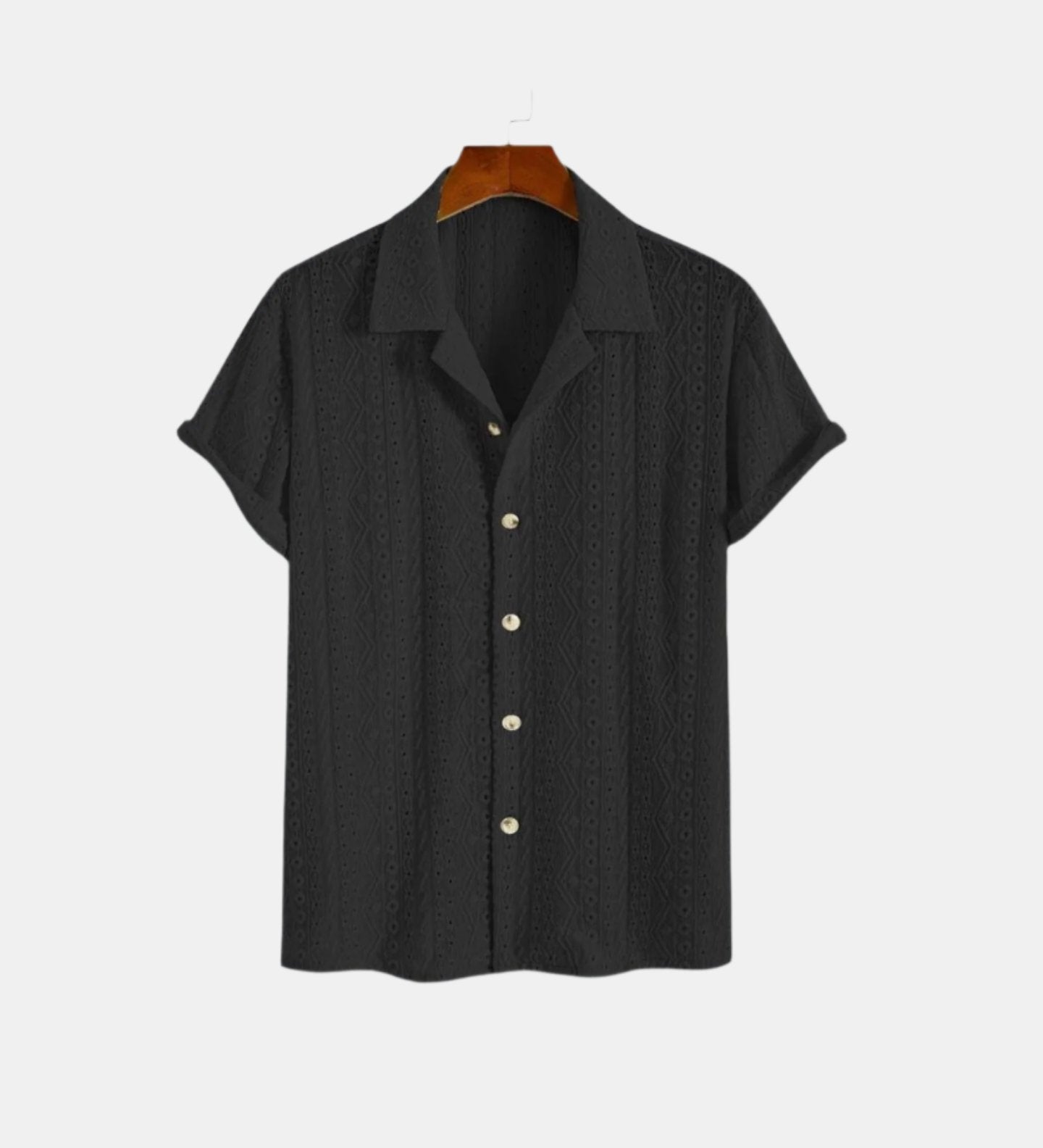 Luftiges Häkelhemd mit Kurzarm