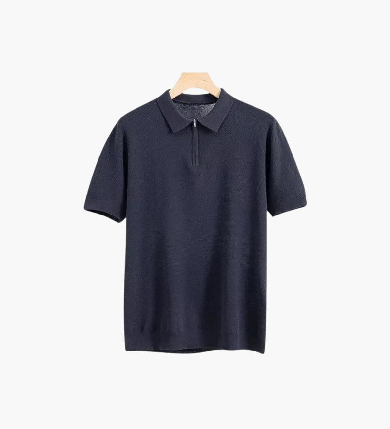 Brooks | kurze Ärmel Männer halb Reißverschluss stricken Poloshirt