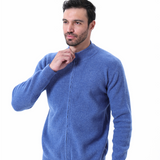 Wesley | Rippenstrick Reißverschluss Kaschmir Strickjacke für Männer