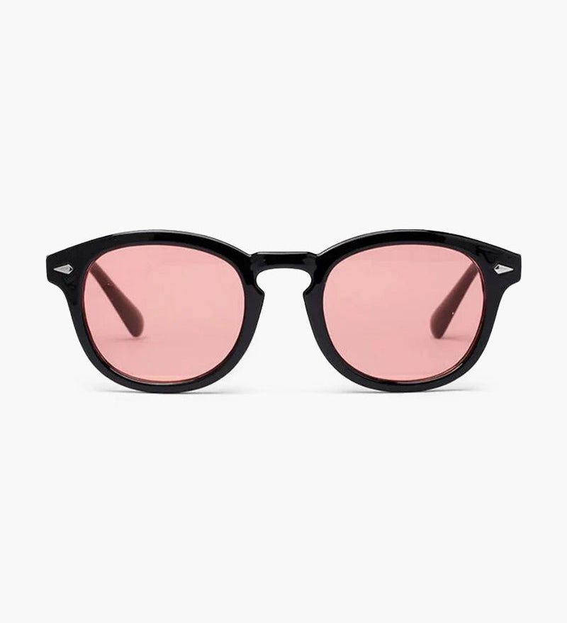 Jayden | Schwarzer Rahmen Runde Sonnenbrille für Männer