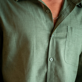 Kai | Lightweight Langarm Herren Sommer Leinenhemd