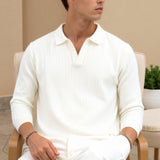 Minimalistisches Strick-Poloshirt | Eleganz & Komfort in Perfektion