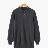 Bennett | Luxuriöser Herren Kaschmirpullover mit Polokragen & Knopfleiste