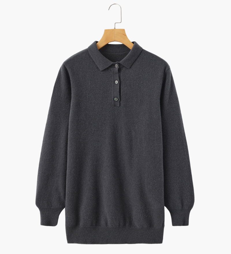 Bennett | Luxuriöser Herren Kaschmirpullover mit Polokragen & Knopfleiste