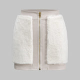 Antonia | Kunstleder-Set mit Kunstpelz-Details