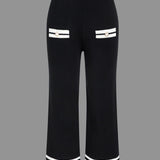 Ariella | Stilvolles Strick-Zweiteiler-Set mit Cropped-Cardigan & Weitbein-Hose