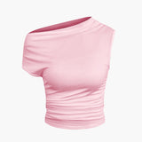 Athena | One-Shoulder Top & Drapierter Minirock – Perfekt für glamouröse Auftritte