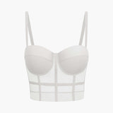 Ida | Figurbetontes Bustier-Top mit Bügel-Cups und transparenter Mesh-Struktur