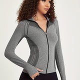 Elisa | Nahtlose Sportjacke mit Reißverschluss