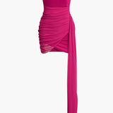 Selina | Asymmetrisches Bandeau-Minikleid mit Drapierung – Sinnliche Eleganz für besondere Anlässe