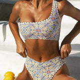 Ella | Ein-Schulter-Bikini mit Druck Zendoo.de