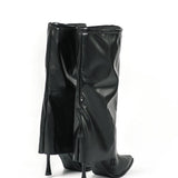 Olivia | Schwarze Designer-Stiefel mit einzigartigem Oversized-Look