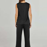 Saphira | Ärmelloses Zweiteiler-Set