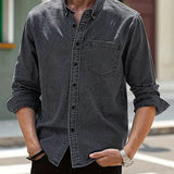 Daniel | Lässiges Langärmelig Denim-Hemd im klassischen Look