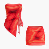 Trixie | Verführerisches Bandeau-Zweiteiler-Set mit Minirock