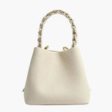 Yamina | Elegante strukturierte Handtasche mit geflochtenem Henkel