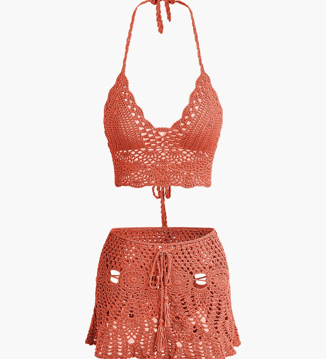 Marina | Häkel-Zweiteiler mit Crop-Top & Minirock