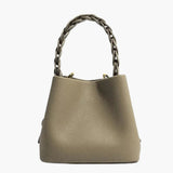 Yamina | Elegante strukturierte Handtasche mit geflochtenem Henkel