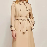 Christa | Stylischer langer Mantel mit Reverskragen für Frauen