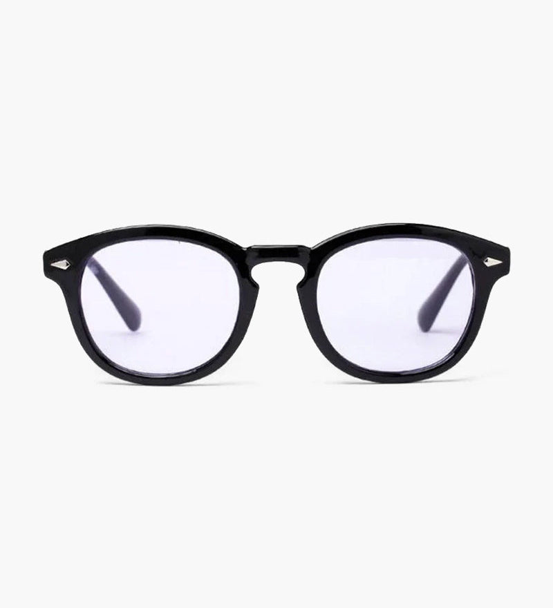 Jayden | Schwarzer Rahmen Runde Sonnenbrille für Männer