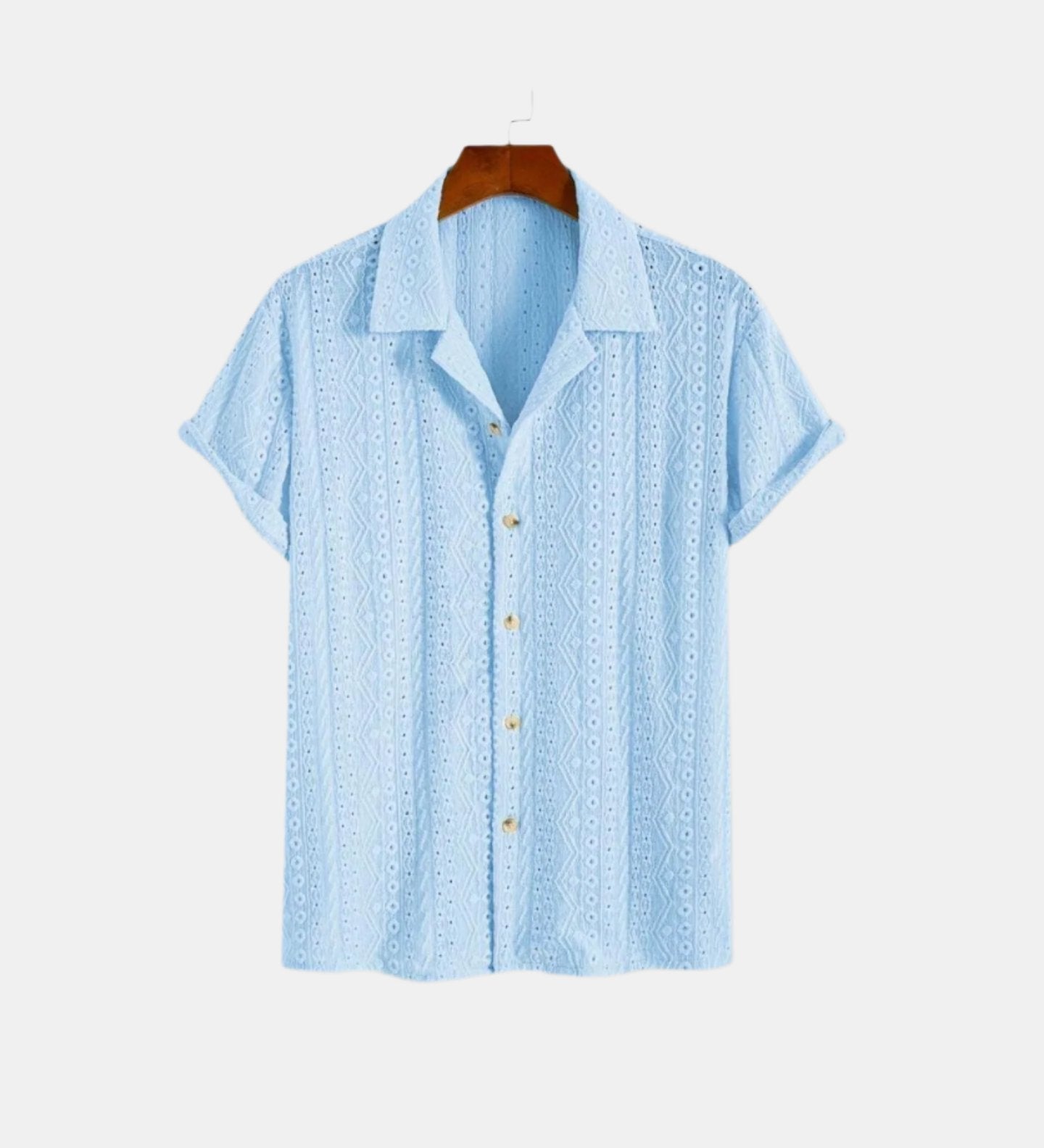 Luftiges Häkelhemd mit Kurzarm